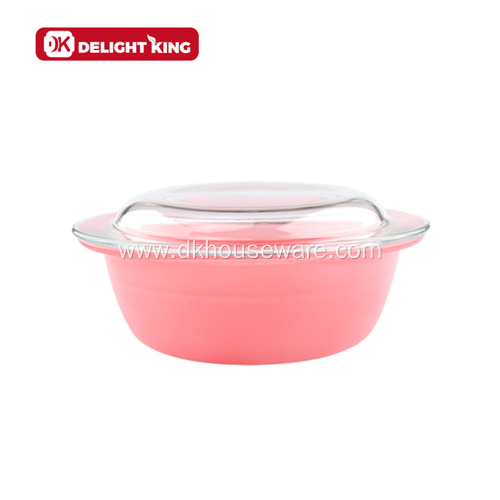 Borosilicate Glass casseroles with Colorful Coating